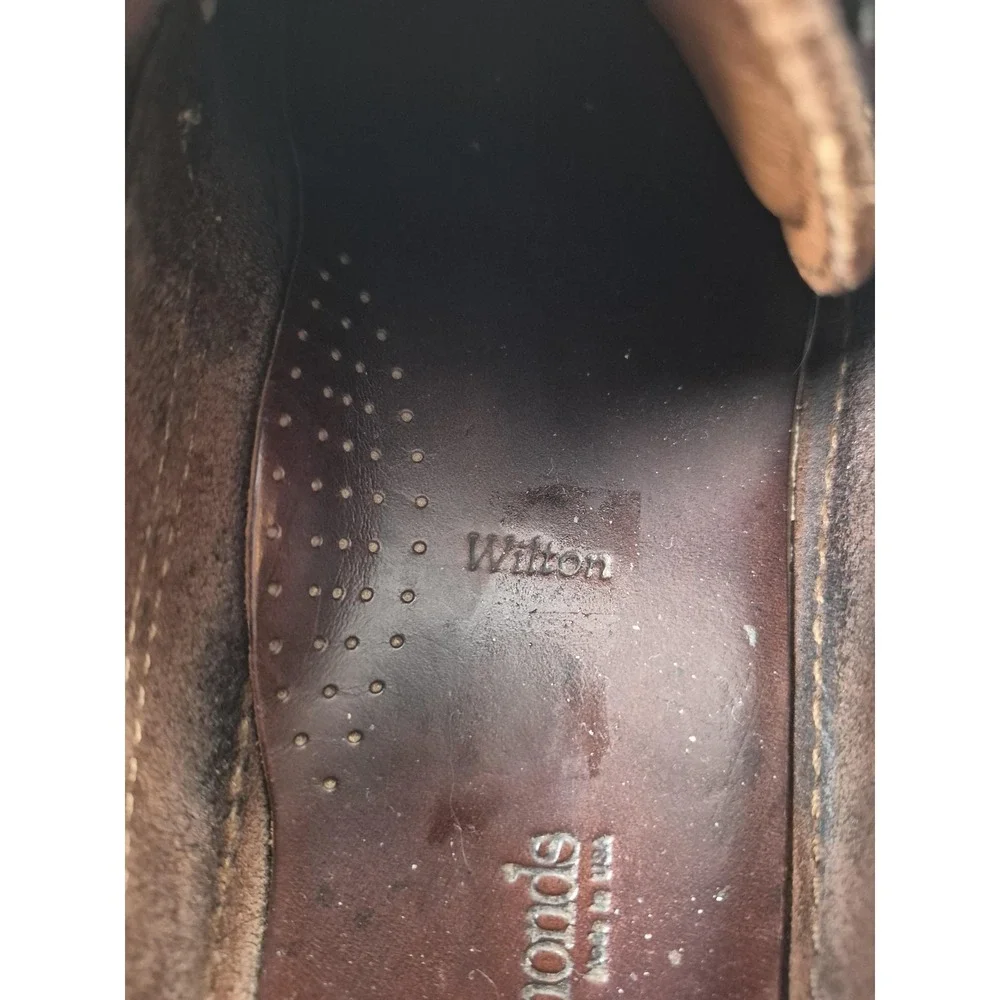 Allen Edmonds Wilton Boat Shoes Mens Size 8.5 Brown Leather Moc Toe Casual